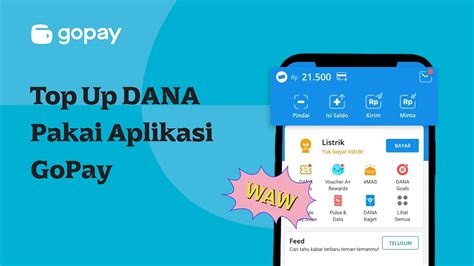 cara topup gopay dari dana pilihan adaptif oleh sebab itu garansi uang yang topup official Bisa pakai Dana image 1