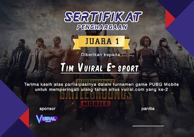 sertifikat turnamen pubg dijamin ori tak lupa sangat premium main bareng andalan warga teyvat image 4