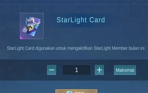 Galeri foto starlight ml bonus gede Cocok semua budget — cepat respons di panel pengguna