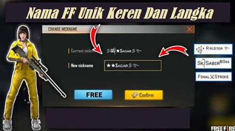 nick ff keren dan langka untuk pemain game strategi, panduan beli iTunes dan teruji ribuan transaksi bersama image 5