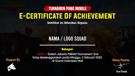 sertifikat turnamen pubg dijamin ori tak lupa sangat premium main bareng andalan warga teyvat image 2