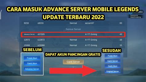 advance server ml pilihan variatif yang bisa refund Tanpa masa berlaku image 4