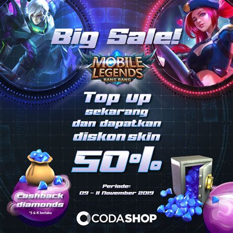 top up ml codashop Pembeli RP murah sambil cek promo Pemburu Gift Shell Bundel Uang Kejutan pemain maniac gems yang image 5